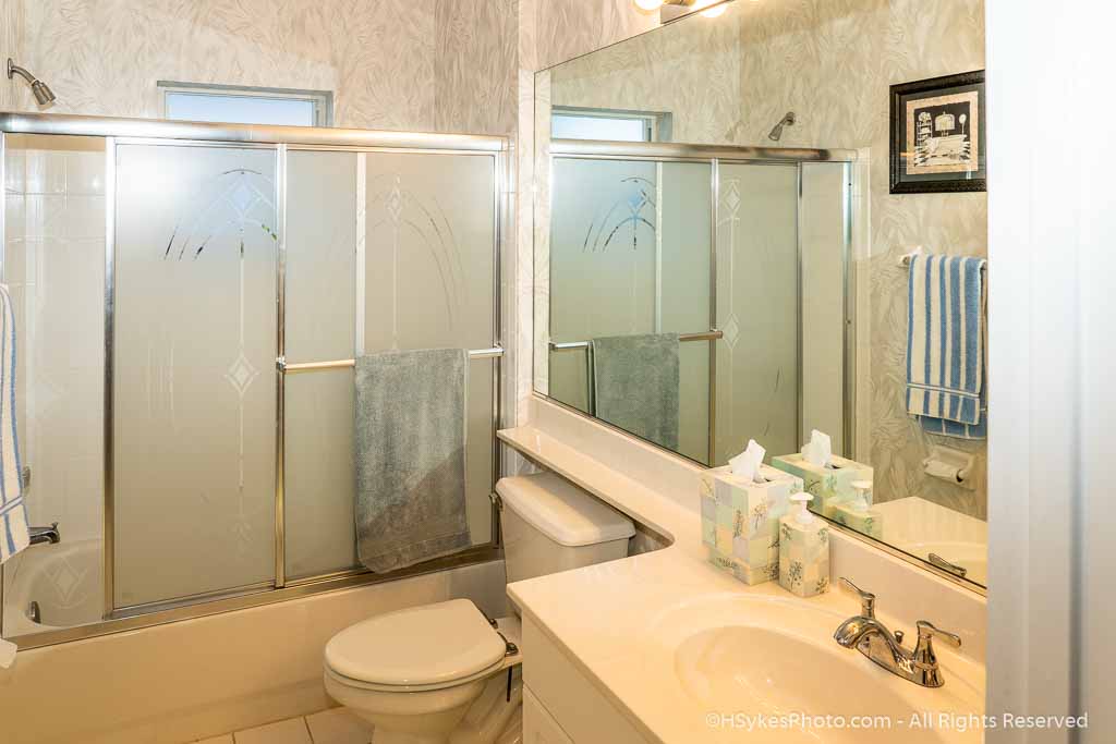 Home with full bath and sink vanity combo