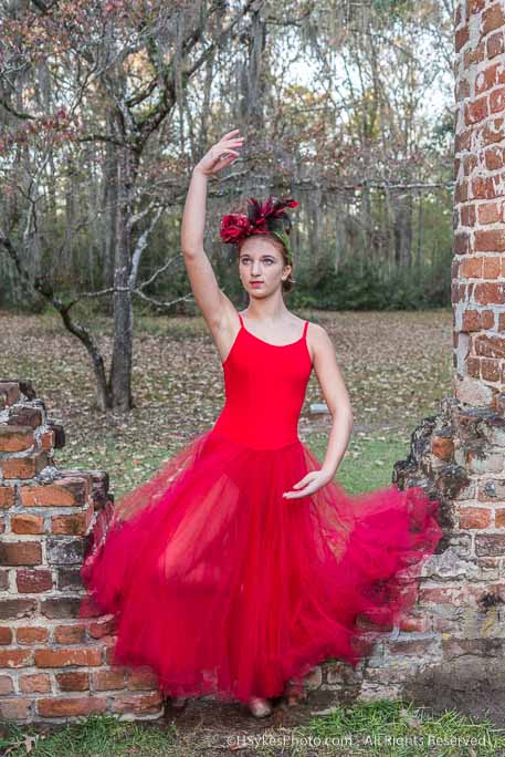 Senior portrait of a ballerina photographed by Howard Sykes