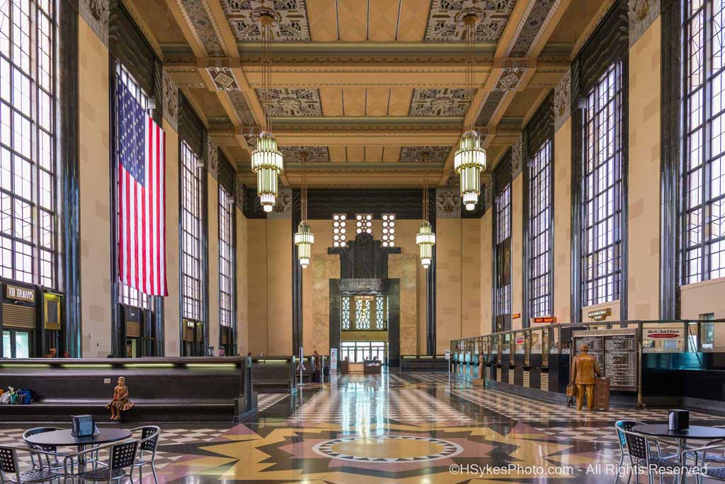 Interior of a restored hstorical train station