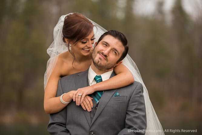 Wedding portrait of a bride and groom by Howard Sykes of HSykes Photo.