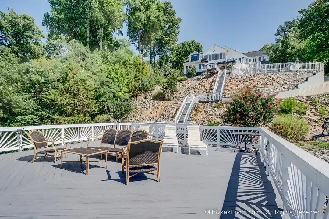 Deck on top of boat house